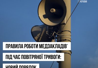 Як працюватимуть заклади охорони здоров’я під час повітряних тривог: нові правила
